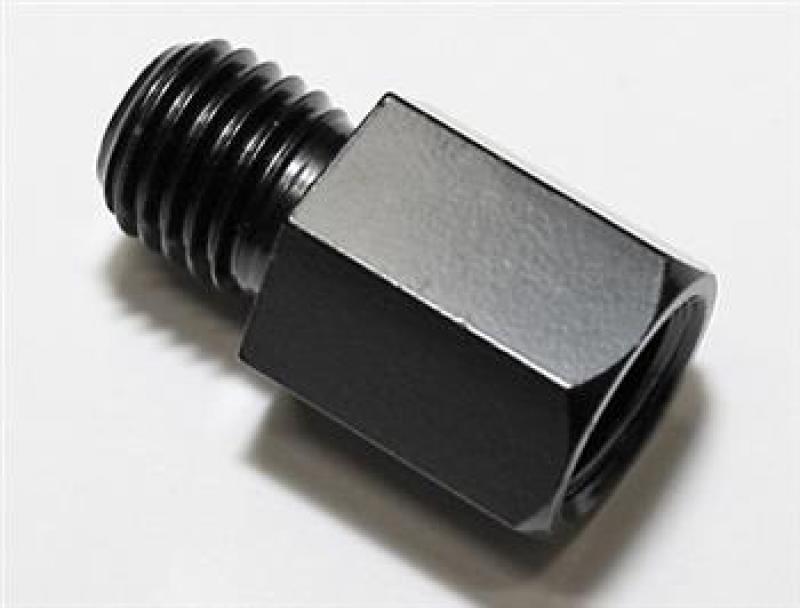 Adapter black, hole M10 R/H to bolt M10 R/H thread