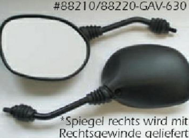 Rollerspiegel, Satz*, OEM Vergleichsnummer #88210/88220-GAV-630, 8 mm Gewinde