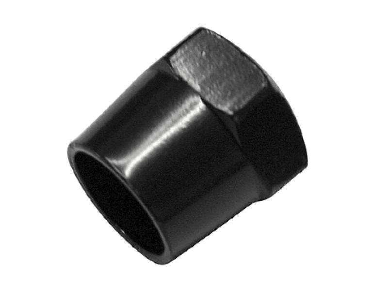 Mirror nut 17 mm, black, M10 x 1.25 RH-thread