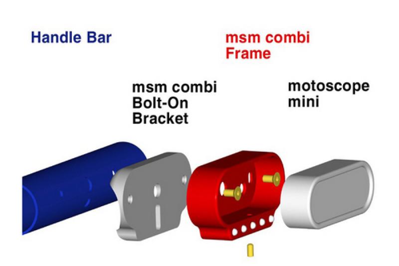 Msm combi 22 mm Lenker Montageplatte, poliert