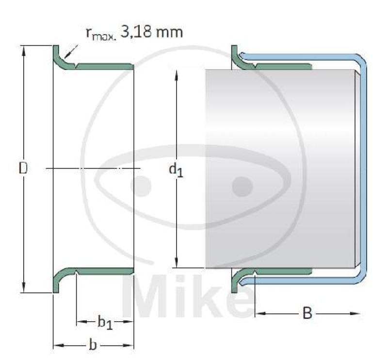 Rep,- Hülse, 21,87-22,00, Speedi Sleeve,  6,60 breit