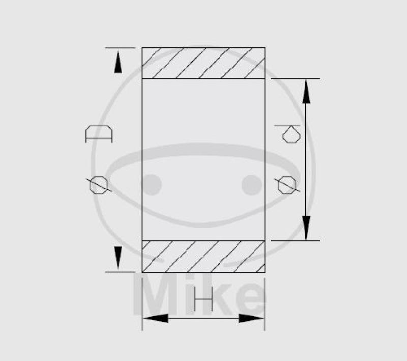 Lager für Kolbenstange, 17X24X12, Kayaba