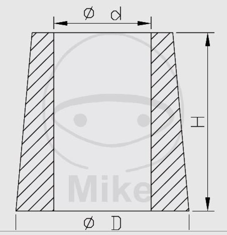 Anschlag für Federbein, 12.5X34X40 Kayaba