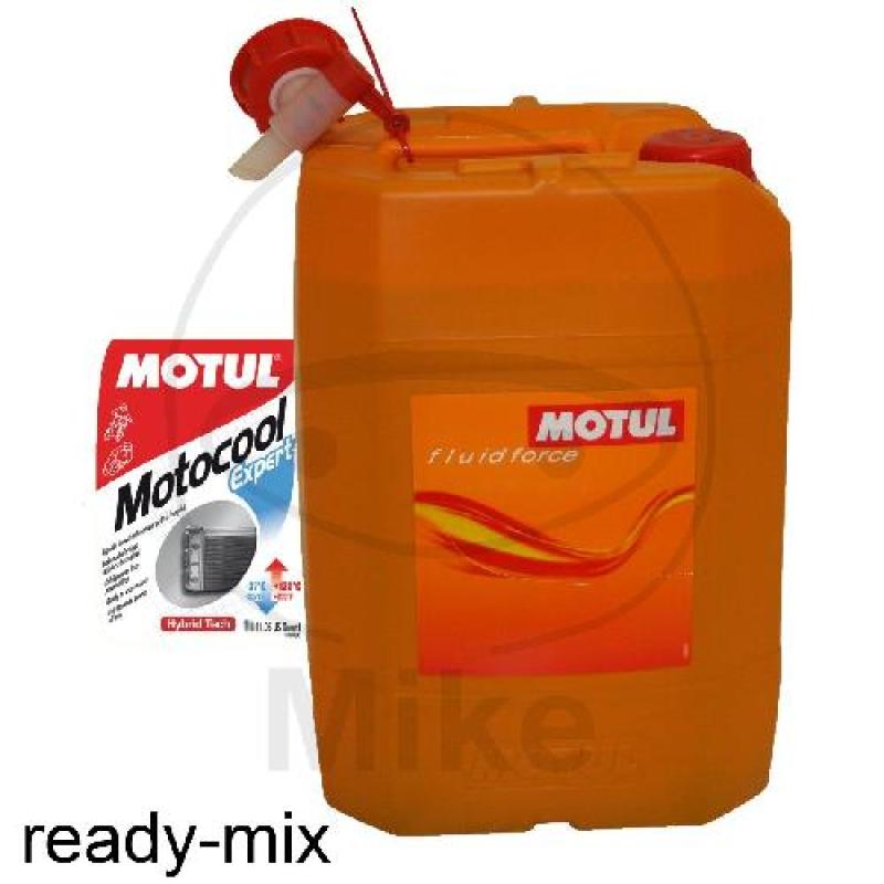 Kühlmittel Motocool Expert, 20 Ltr., Motul gelb Ready Mix, mit integriertem Ablasshahn