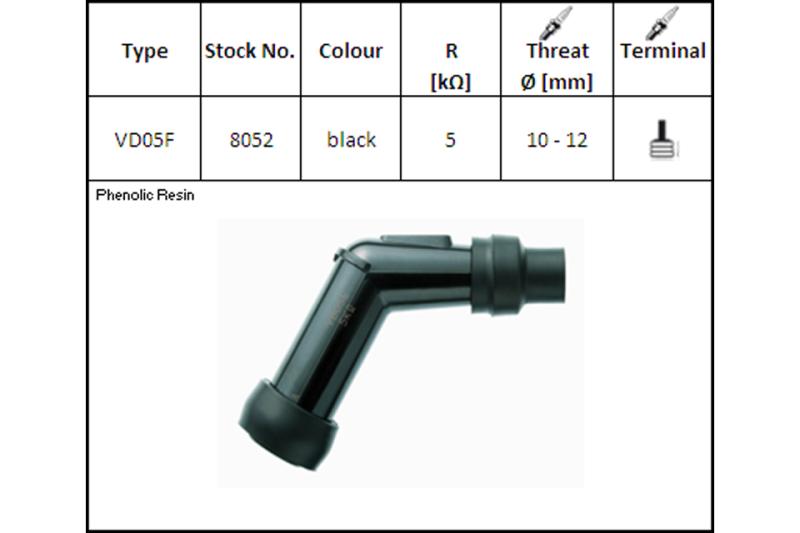 Kerzenstecker VD-05 F, für 12 mm Kerze, 120?