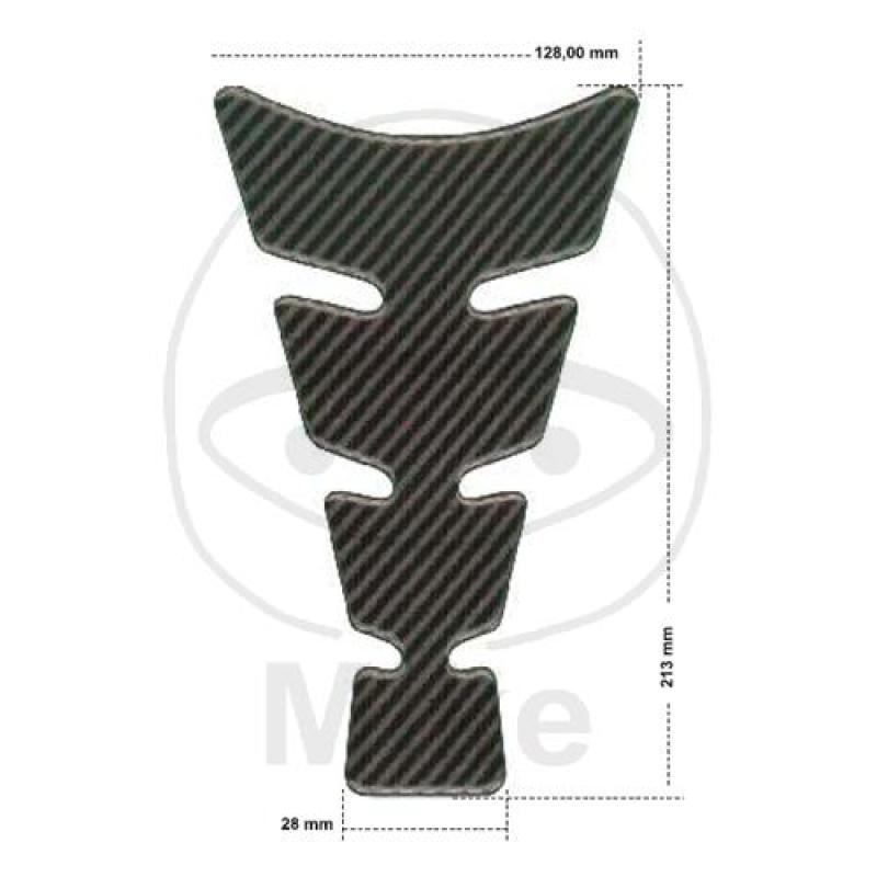 Tankprotektor/Tankpad, Carbon Fibre, 213 X 128 mm