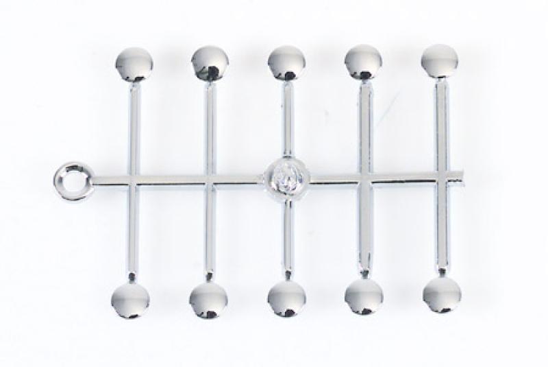 Chrome covers for Allen head screws, M 10, 10 pcs.