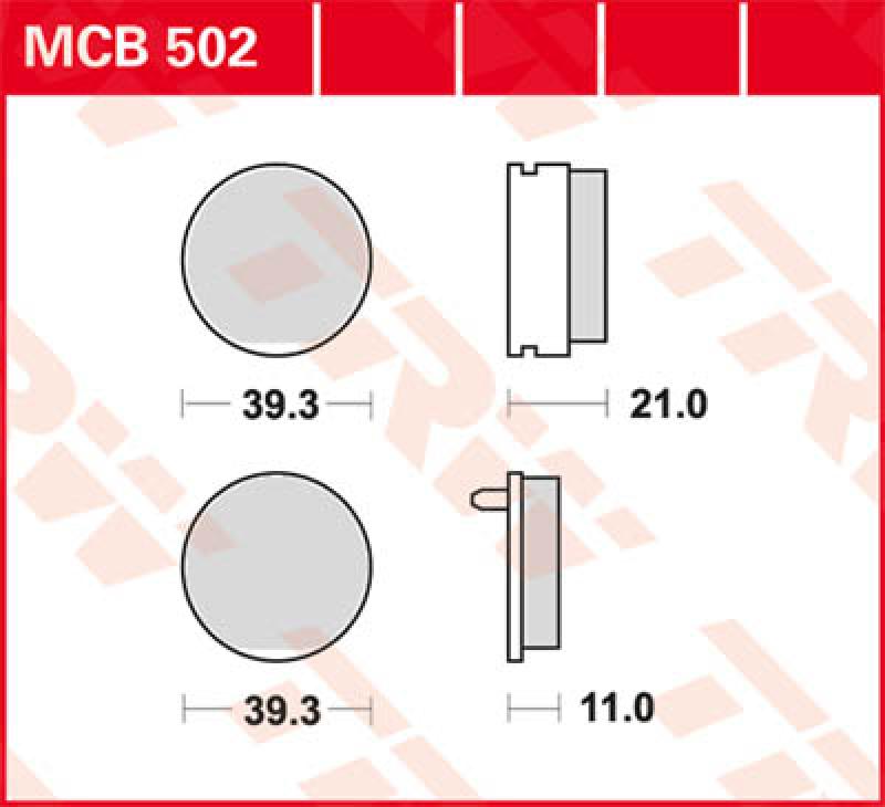 Disc brake pad MCB502