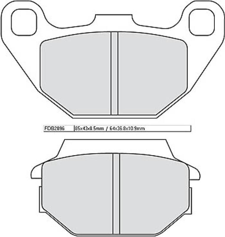 Disc brake pad FDB 2096 EF