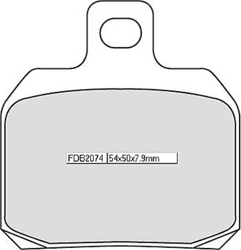 Disc brake pad FDB 2074 EF