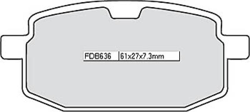 Disc brake pad FDB 636 EF