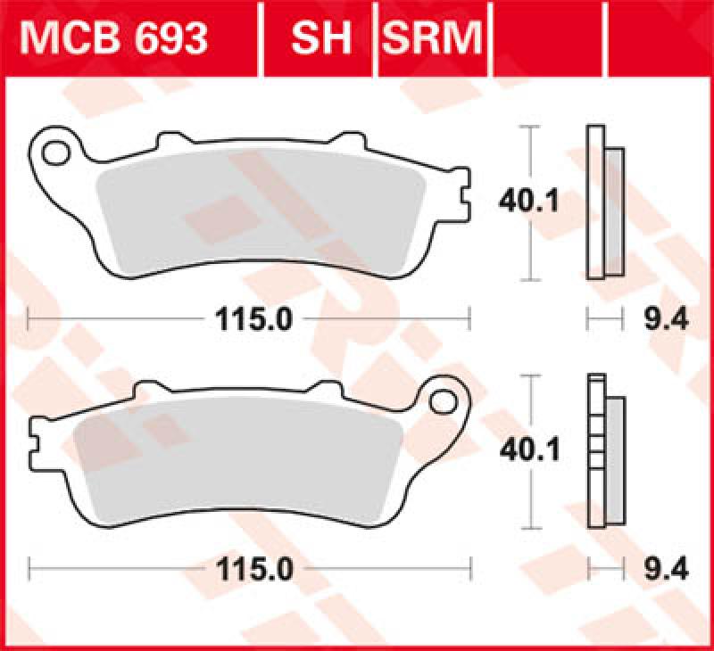 Disc brake pad MCB693