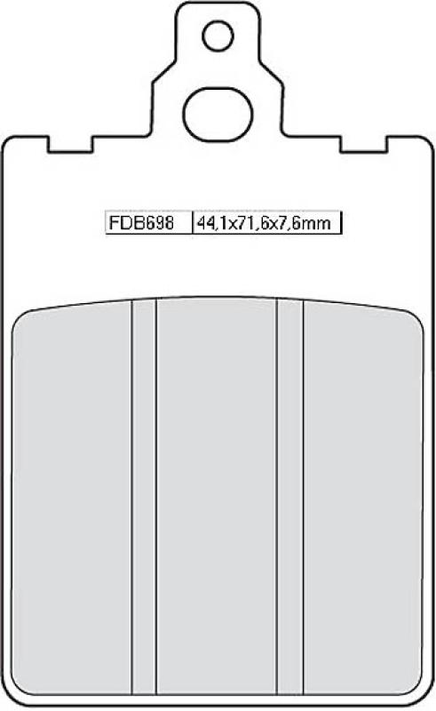 Disc brake pad FDB 698 P for GRIMECA 2